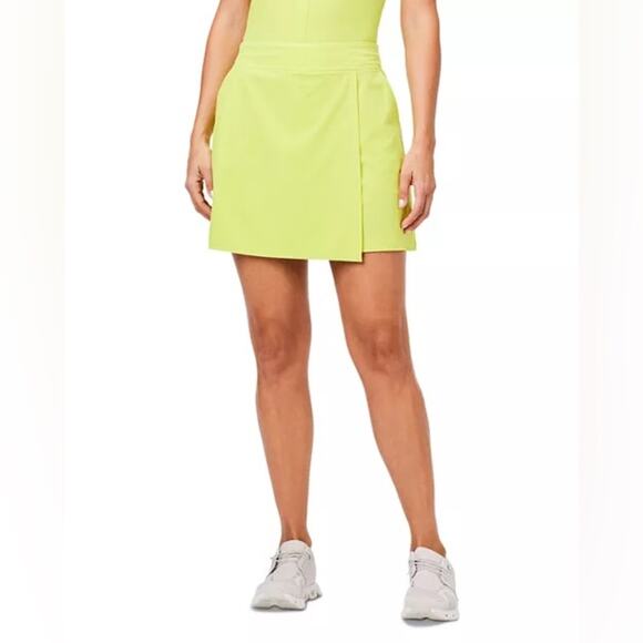 NIC+ZOE Pants - NIC+ZOE Tech Stretch Faux Wrap Skort in Tennis Ball Green Size XL